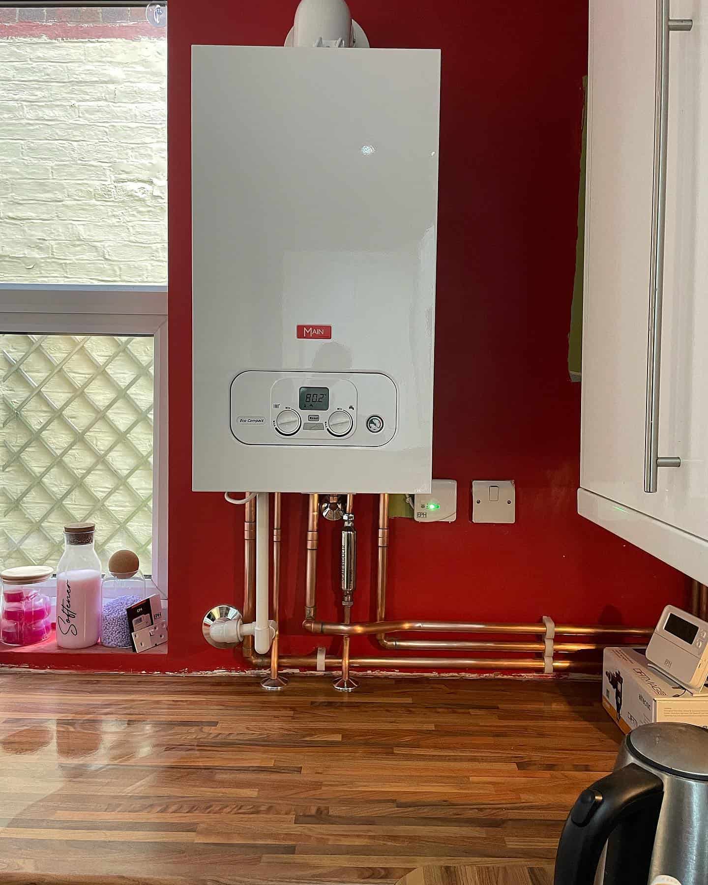 High-efficiency home boiler system installed by TB Plumbing and Heating for reliable warmth. Call us for plumbing and heating solutions.