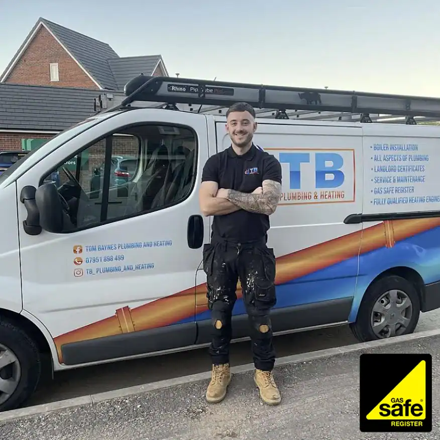 Highly skilled plumbing and heating service vehicle.